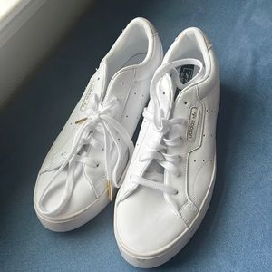 Adidas white sneakers